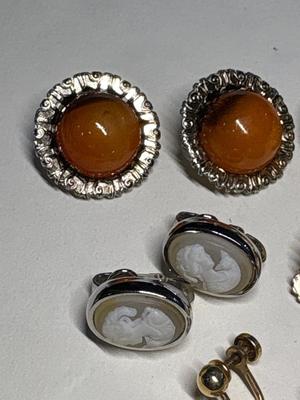 Sale Photo Thumbnail #285: Trifari cameo, Hong Kong orange/gold, Monet gold, Giovanni gold leaf, Whiteco 12k GF heart