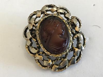 Vintage Glass atype Cameo