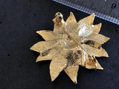 Holiday Brooch poinsettias
