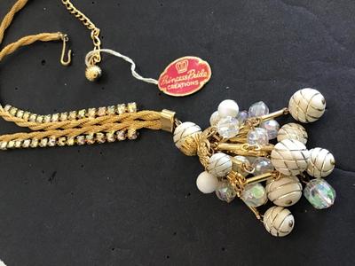 Gorgeous Vintage Mesh Rhinestone Necklace