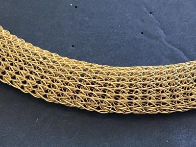 Antique Vintage Gold Tone Mesh Style Collar Necklace