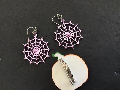 Holiday Fall Fashion Brooch Earrings