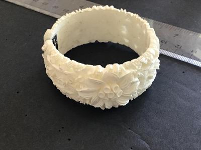 Celluloid atype Molded Clamper Bracelet. Excellent