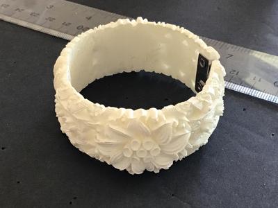 Celluloid atype Molded Clamper Bracelet. Excellent