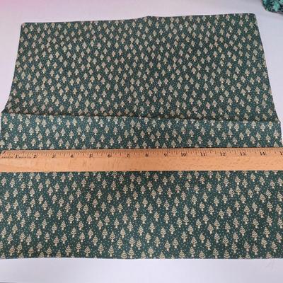 LOT 67P: Christmas Decor Including Quilted Wall Hanging, Hand-Made Coasters, Table Napkins, Cloth Basket, Round Trivets, and More