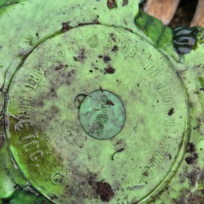 LOT 71: Metal Birdbath and Various Resin Forest Animals