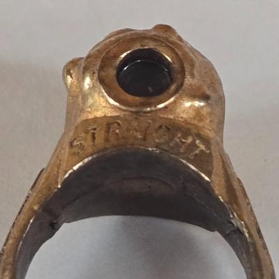 LOT 73P: Vintage Robbins Co. Saddle Ring, Toka Straight Arrow Ring, Straight Arrow Golden Nugget Cave Ring, and Straight Arrow Ring