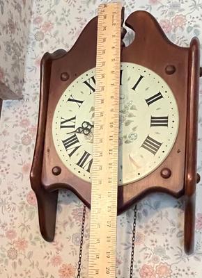LOT 87K: New England Clock Company Wooden Wall Clock