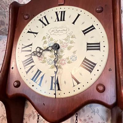 LOT 87K: New England Clock Company Wooden Wall Clock