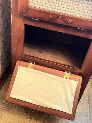LOT 88K: Three-Tier Wooden Potato / Vegetable / Bread Bin