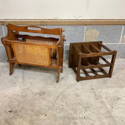 969 Vintage Magazine Rack & Wine Rack