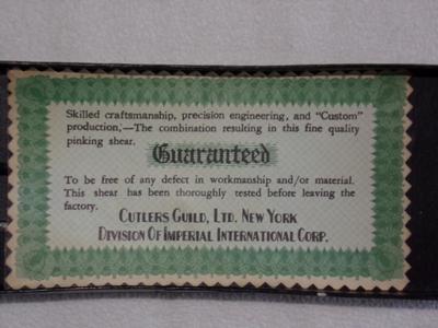 VTG/antique Like NEW IN BOX. Shear Magic! CG Pinking Shears.
