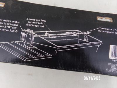 Grill Rotisserie Kit, Universal fit most ourdoor grills. W/instructions.LNIB