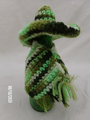 Hot Sauce bottle cover/cozy. Nicely crocheted 2 piece set for ANY bottle!