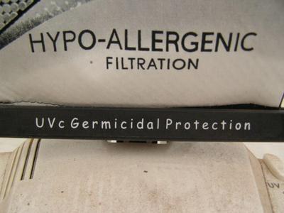 Puratron Hypo-Allergenic vacuum w/UV-c Germicidal protection.