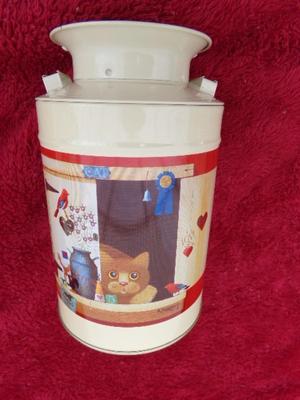 Tin container "Barnum in the Barn” by Roger Nannini c.1989.