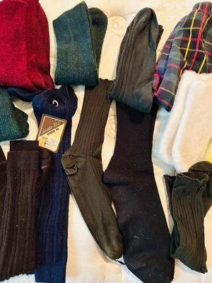 WOMENS KNEE HIGH SOCKS AND FUZZY ANKLETS