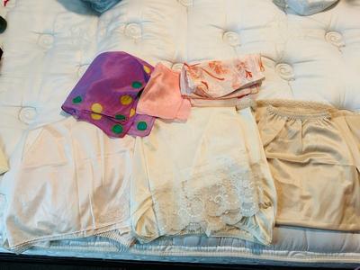 NEW PANTY HOSE, SMALL SKIRT SLIPS, AND SCARVES