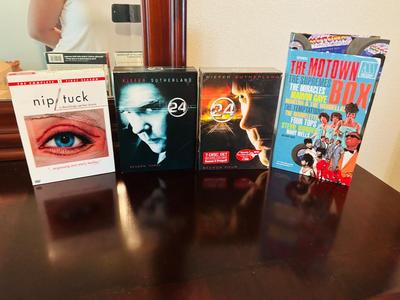 SEASONS THREE AND FOUR OF 24, SEASON 1 OF NIP/TUCK AND A 4 DISC SET OF THE MOTOWN BOX