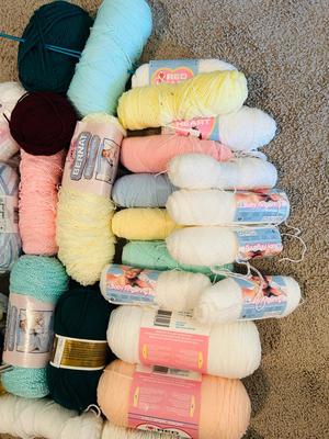 MANY SKEINS OF SUPER SOFT YARN
