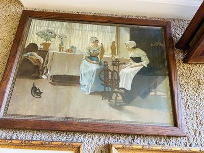 1910 “THE GOSSIP” BY CARL VON MARR (SEE DESCRIPTION ON OTHER TWO PRINTS)