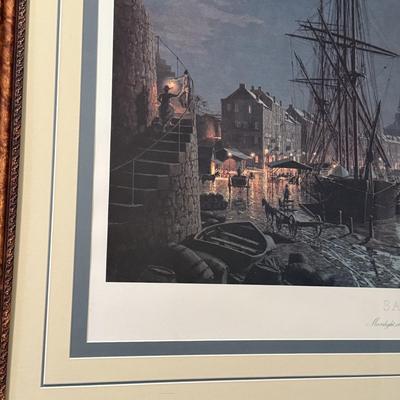 John Stobart Pencil-Signed “Moonlight Over the Savannah River in 1850” Print (EH-HS)