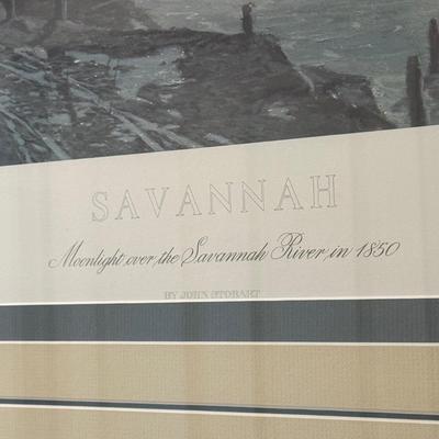 John Stobart Pencil-Signed “Moonlight Over the Savannah River in 1850” Print (EH-HS)