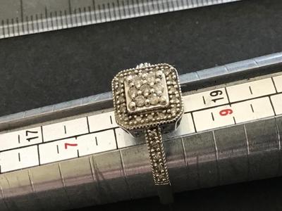 10 K Diamond Ring By ZRW. Tested Marked