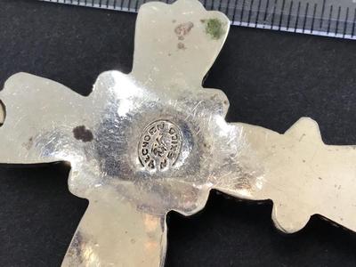 Vintage Cross Pendant Marked