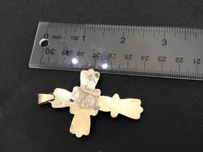 Vintage Cross Pendant Marked