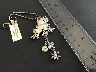 Ganz Frog Lily Pad Pendant. Large