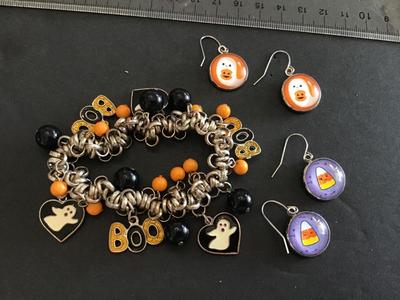 Halloween Vintage Bracelet New Earrings
