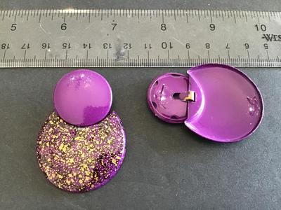 Purple Metal Mid Earrings