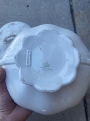 Sale Photo Thumbnail #524: Antique 1800's Porcelain Dish + Various Porcelain Dishes (Lot of 9)