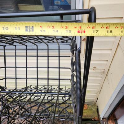 2 Metal Hanging Fruit, Produce, Snacks, Organizing Basket Racks