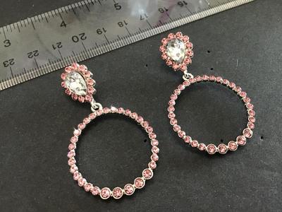 Pink Hoop Earrings Bloom NY