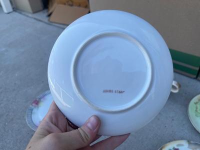 Sale Photo Thumbnail #629: Floral Mismatched Tea Service (Lot of 9)