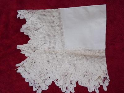 All hand crafted with care, 2 doilies and 1 small table cover/cloth.