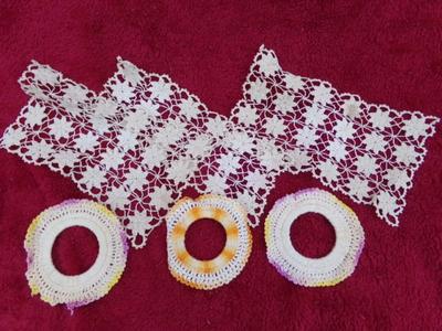 Lot of 6 hand crafted crocheted items.