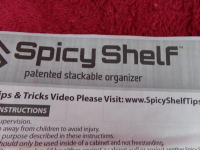Spicy Shelf, organizer system. NEW in the OEM box, with instructions.