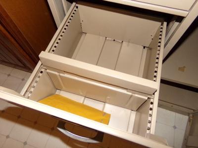 Combo file cabinet w/ small safe & 3 file drawers.