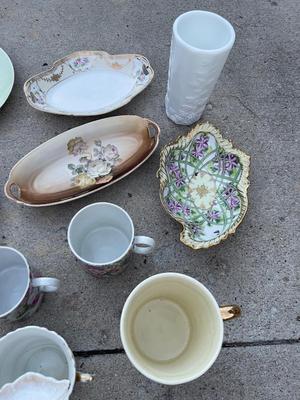 Sale Photo Thumbnail #767: Assorted Plates and Cups, Some Seasonal (Lot of 13)