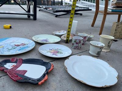 Sale Photo Thumbnail #773: Assorted Plates and Cups, Some Seasonal (Lot of 13)
