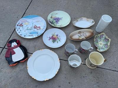 Sale Photo Thumbnail #763: Assorted Plates and Cups, Some Seasonal (Lot of 13)