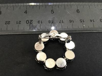 Blue Rhinestones Brooch Vintage