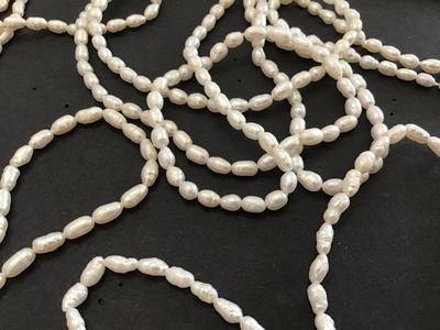 4 Necklaces Fresh Water Seed Pearls.