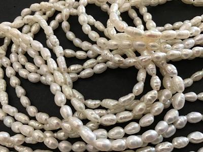 4 Necklaces Fresh Water Seed Pearls.