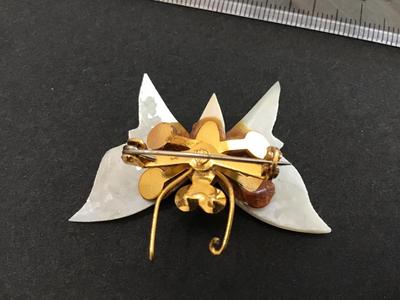 Vintage Abalone Shell Butterfly Pin