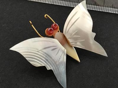Vintage Abalone Shell Butterfly Pin