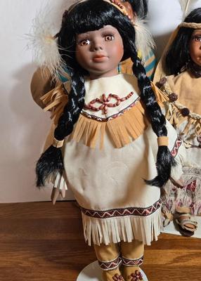 LOT 50X: Set of Four Native American Dolls